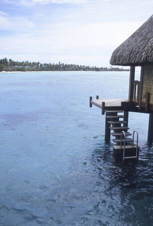Staircase of water cottageの写真素材