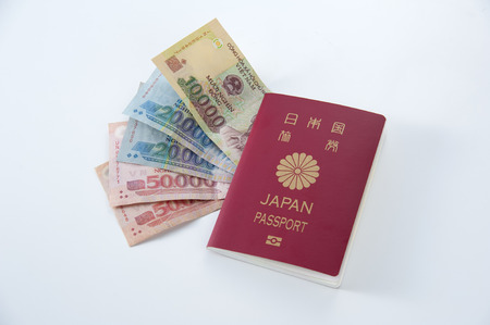 Vietnam bill and passportの写真素材