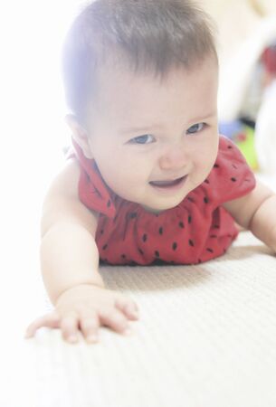 Half of baby cryingの写真素材