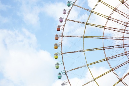 Ferris wheel and skyの写真素材