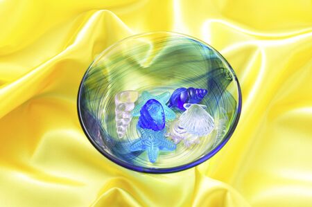 Satin and glassの写真素材