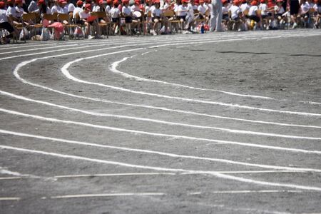 Schoolyard of athletic meet