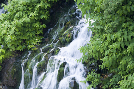 Waterfall white beardの写真素材