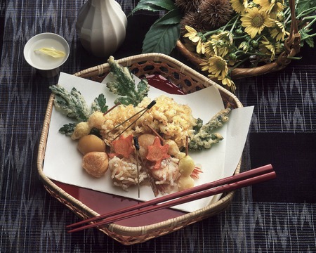 Fall of tempuraの写真素材