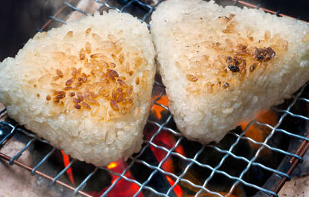 Grilled rice ballの写真素材