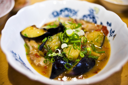 The miso braised eggplantの写真素材