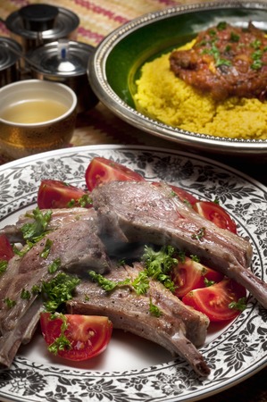 Roast Lamb with couscousの写真素材