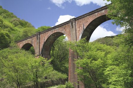 Former Shinetsu line glasses Bridgeの写真素材