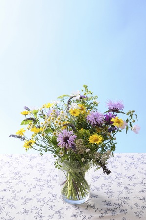 Herb flower arrangementsの写真素材