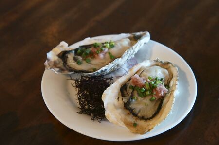Grilled oystersの写真素材