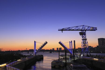 Tokyo Bay sunsetの写真素材