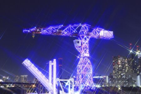 Tokyo Bay night viewの写真素材