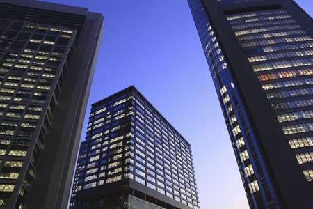 Night view of the highrise building