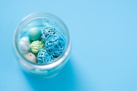 Blue beadsの写真素材