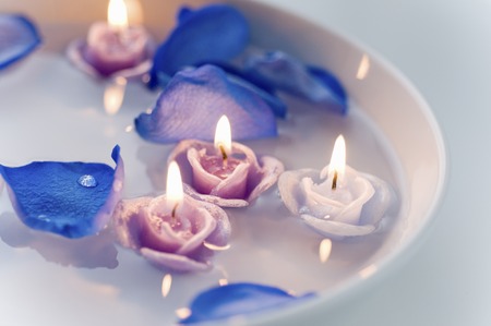 Floating candlesの写真素材