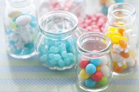 Colorful candy bottle