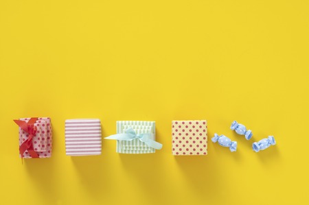 Colorful gift boxの写真素材