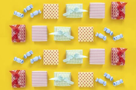 Colorful gift boxの写真素材