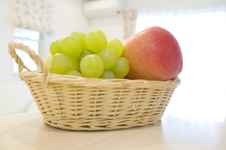 Muscat and appleの写真素材