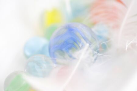 Angel wings and marblesの写真素材