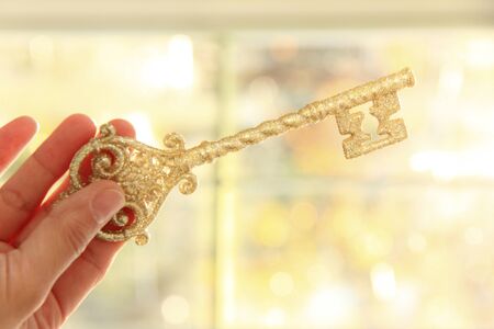 Hand with keyの写真素材