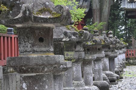 Toshogu stone lanternの写真素材