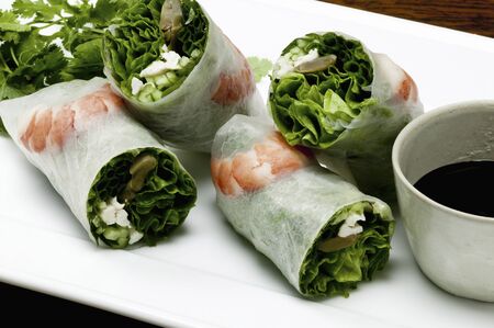 And along with the source of the raw spring rolls oyster flavor