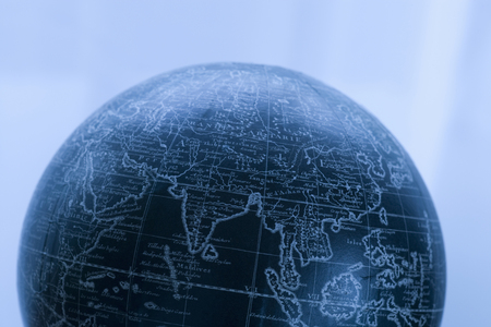 Black globeの写真素材