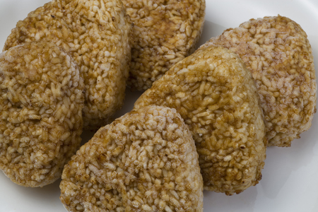 Frozen grilled rice ballsの写真素材