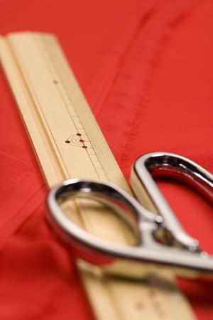 Ruler and scissors