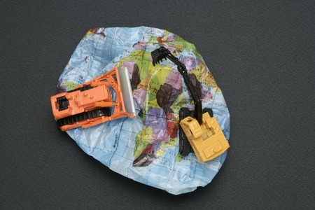 Earth reconstruction imageの写真素材