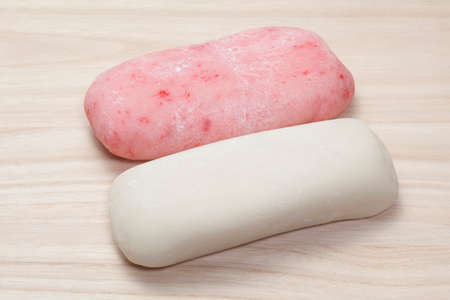 With a pestle poundingの写真素材