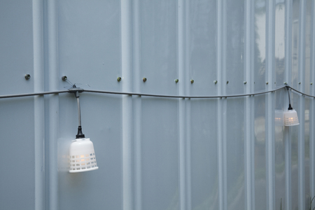 Safety lamp of construction siteの写真素材