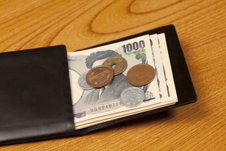Wallets and moneyの写真素材