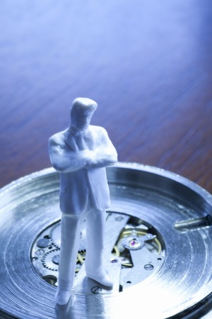 Watch and figureの写真素材