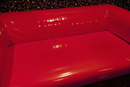 Red sofaの写真素材