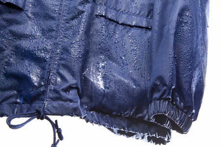 Rain gear that was wet with rain