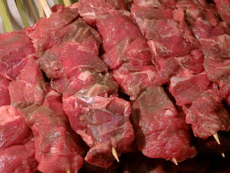 Skewer of beefの写真素材