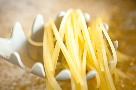 Spaghetti was hot water calyxの写真素材