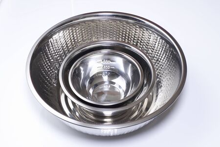 Stainless steel bowlの写真素材