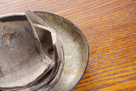 Several Japanese plates piled upの写真素材