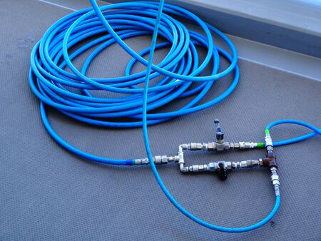 Apartment house drain pipe high pressure cleaning