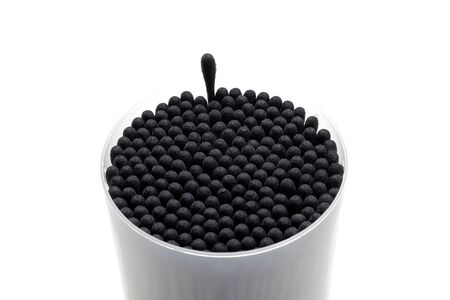 Black cotton swabの写真素材