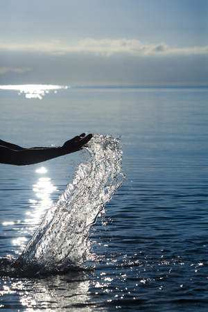 Lakeside morningの写真素材