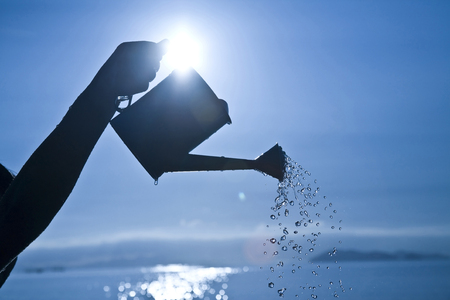 Lakeside morningの写真素材