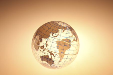 Crystal globeの写真素材