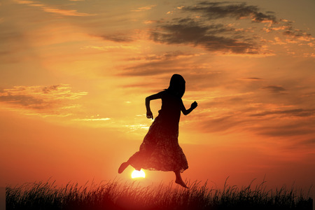 The Girl Who Leapt with Asahiの写真素材