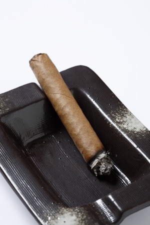 Cigar and ashtray