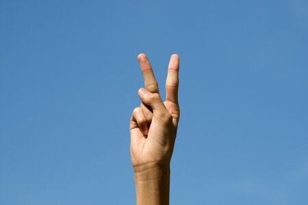Pose of handの写真素材
