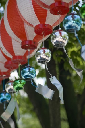 Wind chimesの写真素材